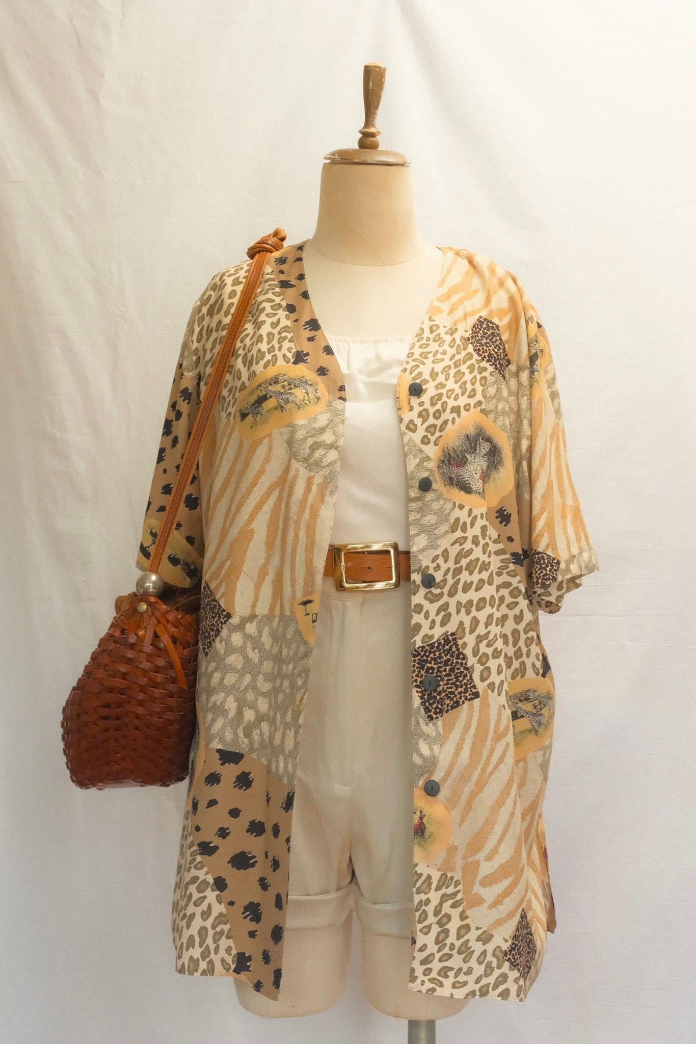 Animal Print Kimono Gömlek