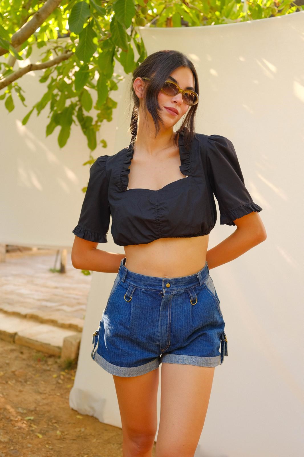 Bavyera Crop Bluz