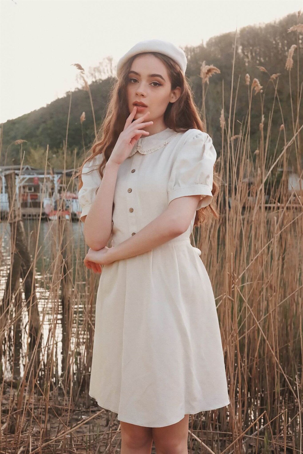 Büyükannemin Sandığı Vintage | Elbise | Cream Meadow Dress