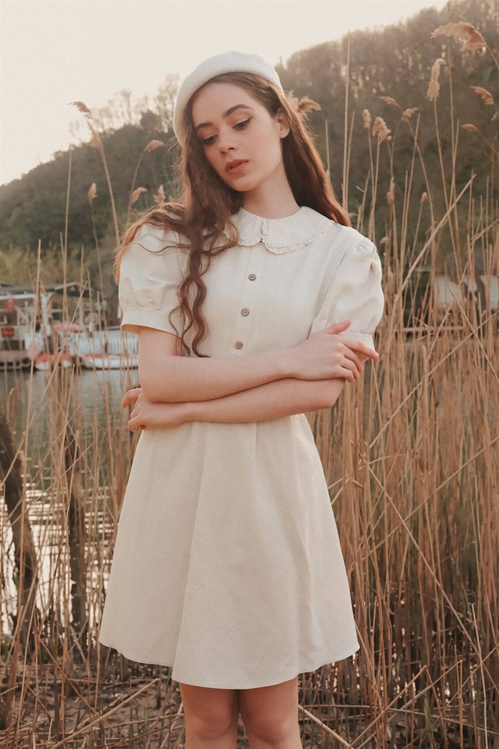 Büyükannemin Sandığı Vintage | Elbise | Cream Meadow Dress
