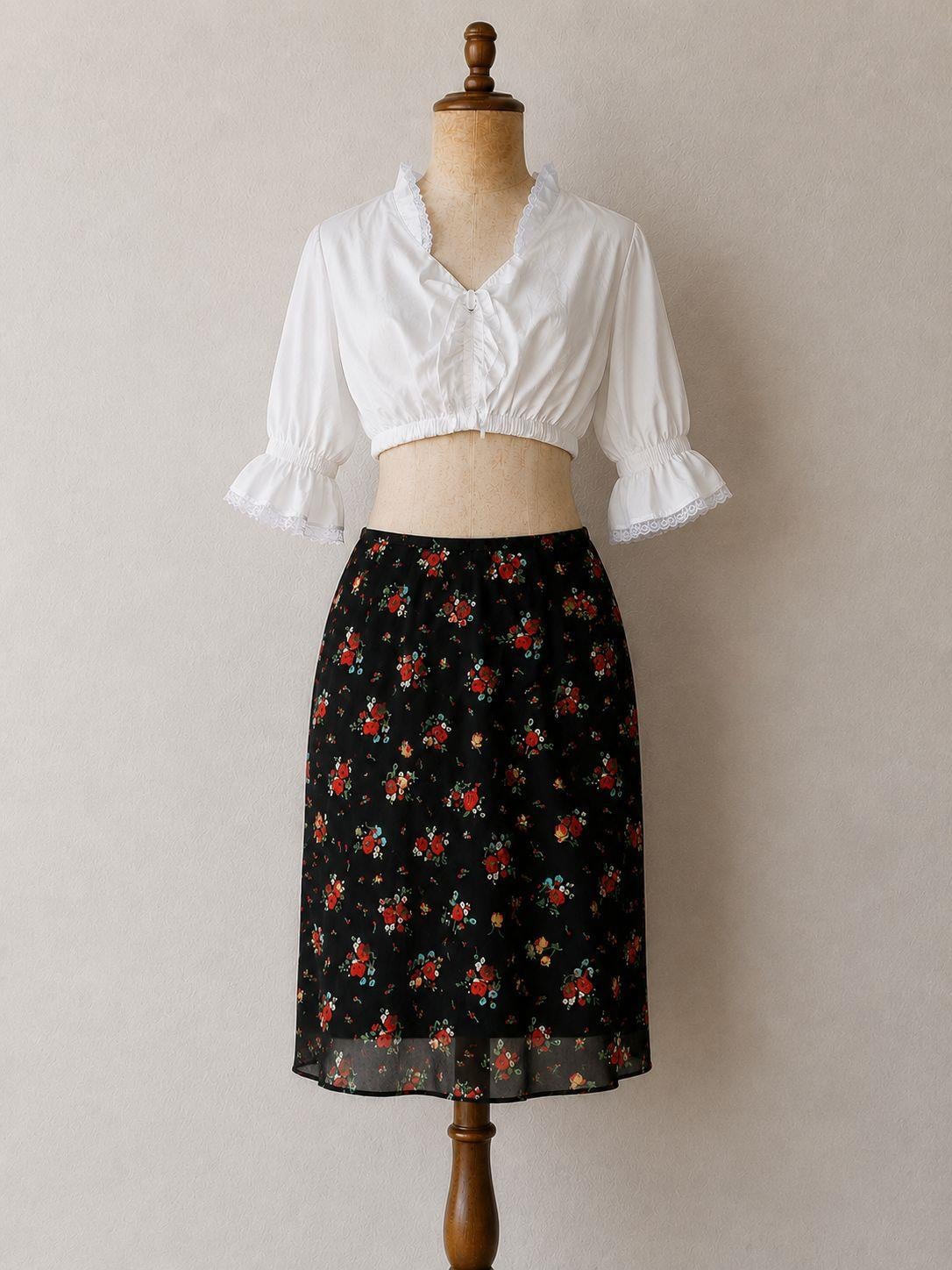 Floral Tül Etek