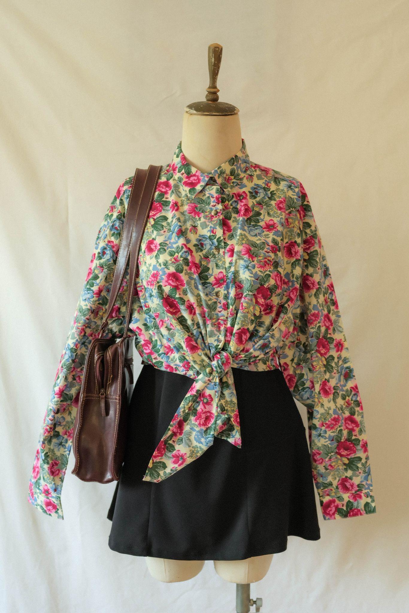 İngiliz Üretim Floral Gömlek