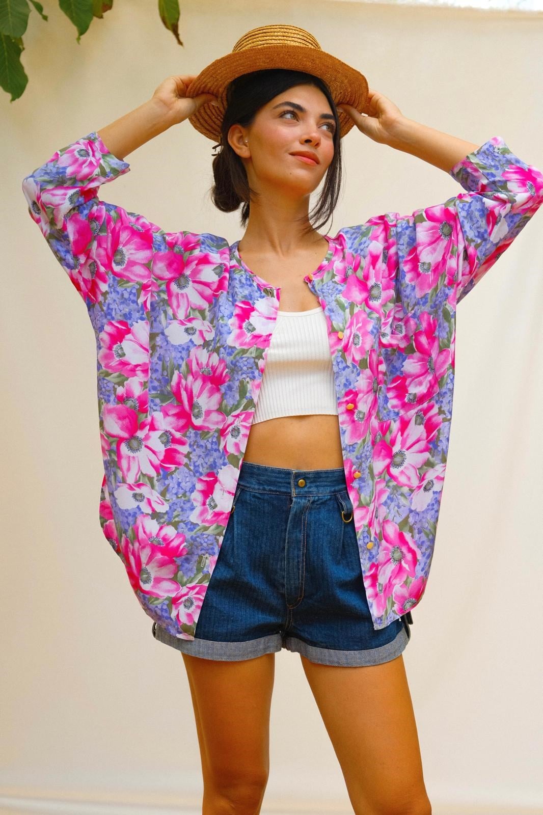 İtalyan Üretim Floral Kimono Gömlek