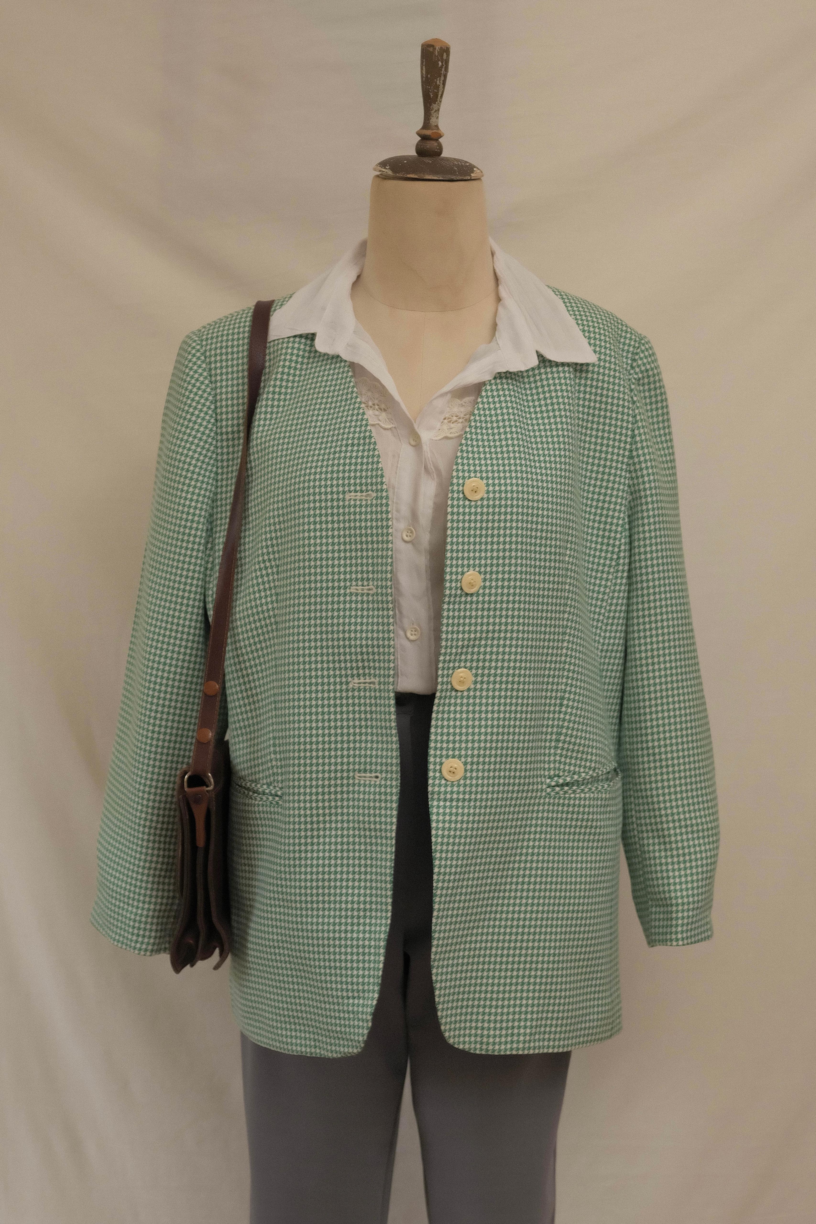 Kaz Ayağı Desen 80ler Ceket