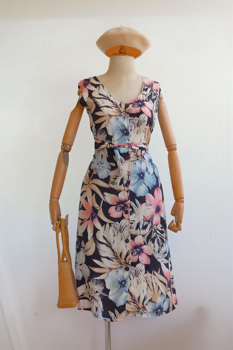 Kolsuz Floral Elbise