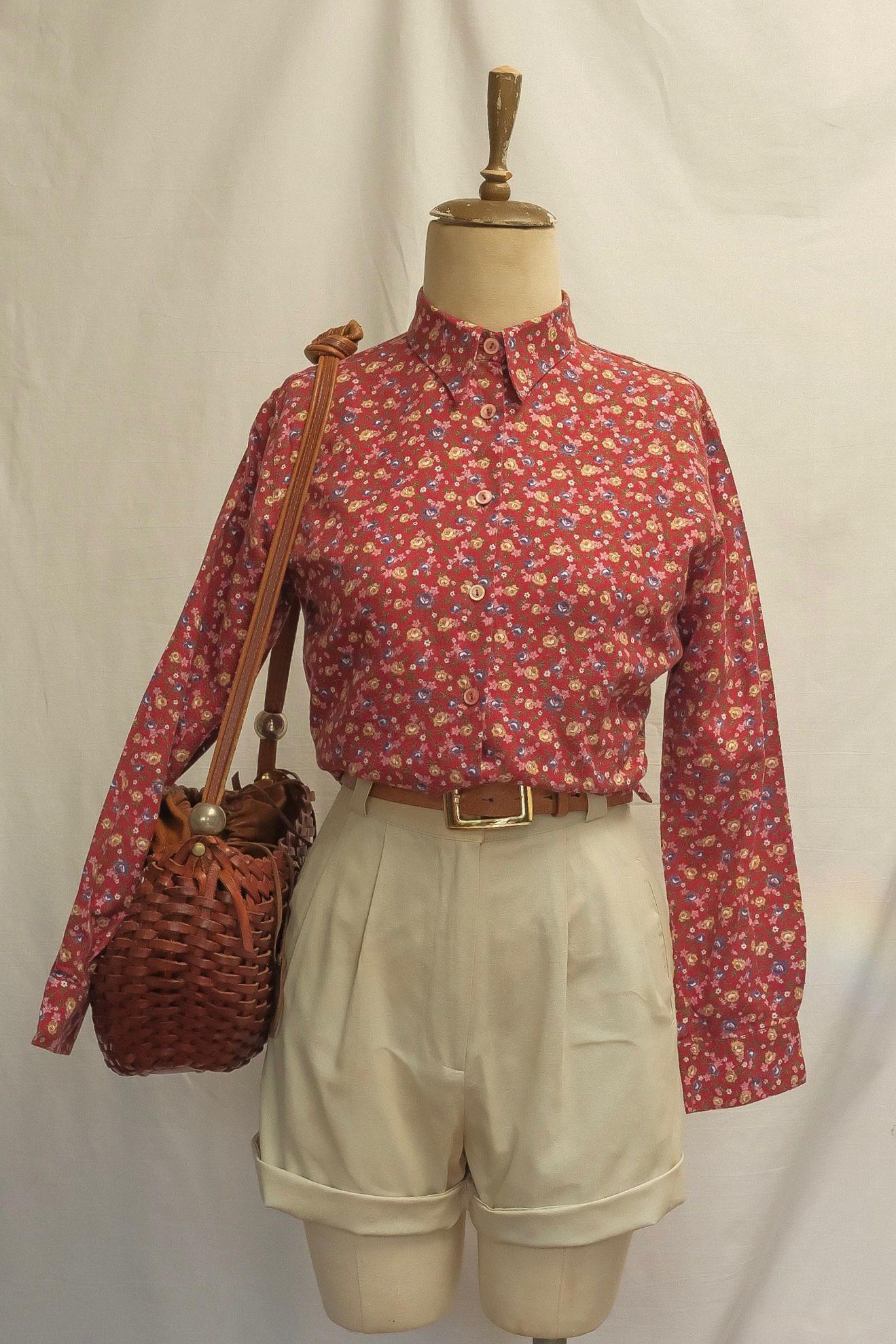 Pamuklu Floral Gömlek