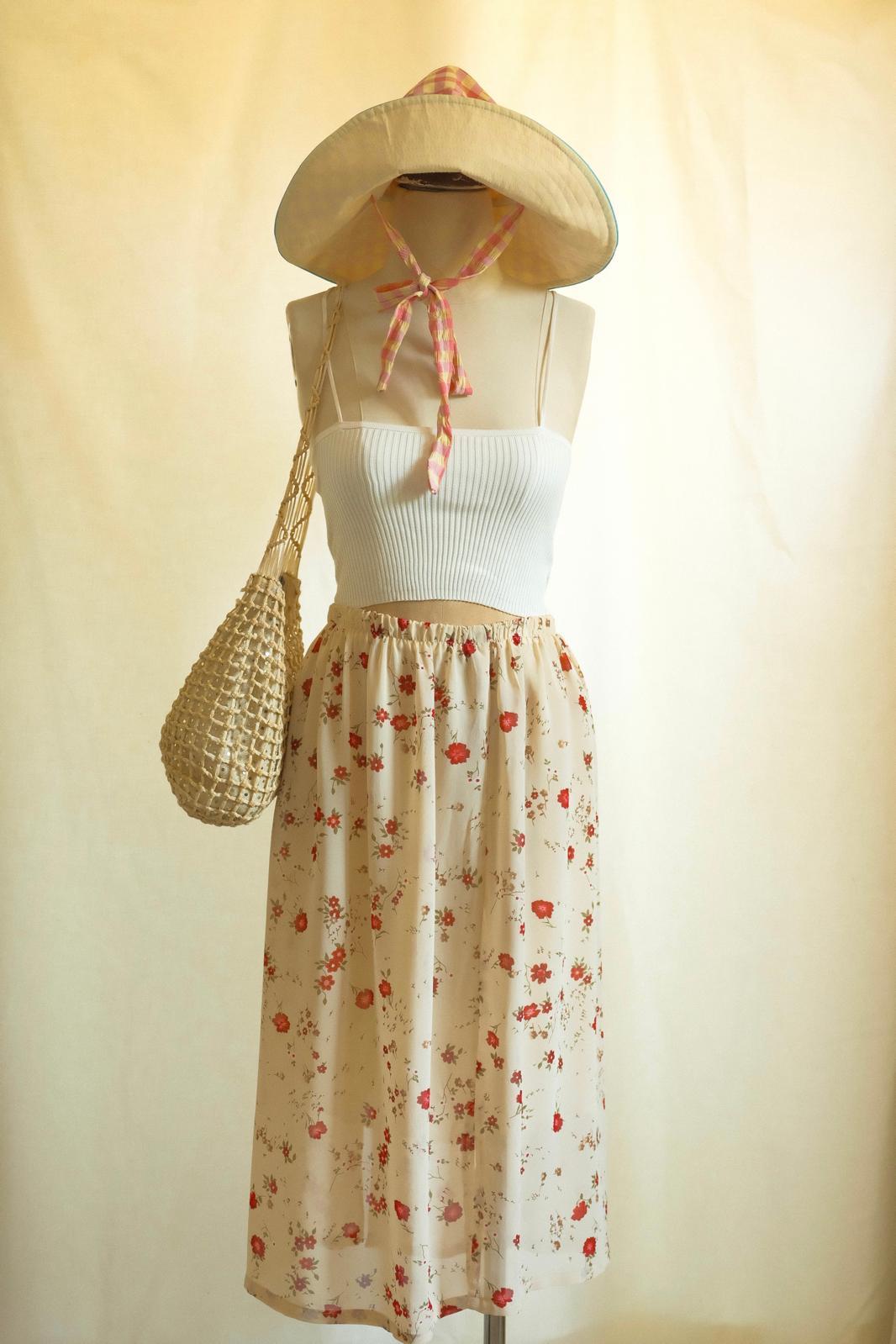 Şifon Floral Etek