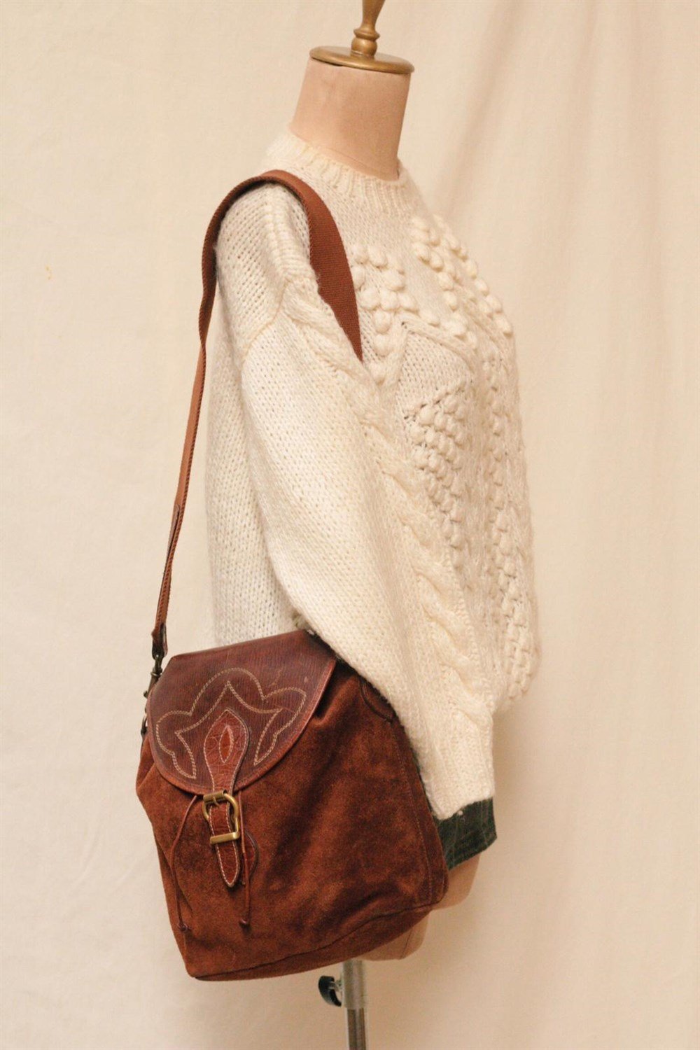 Suede Leather 80's Bag