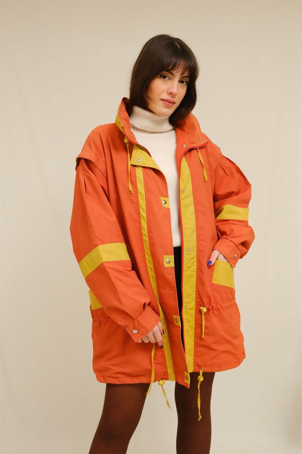 Turuncu 90lar Oversize Mont