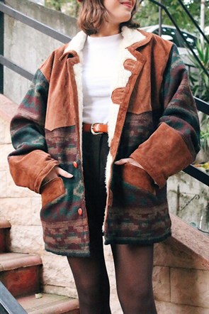 Aztec suede jacket shop