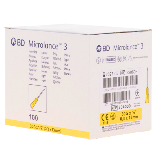 BD Microlance Mezoterapi İğnesi 30GR x 0.3 x 13MM (100 Adet)