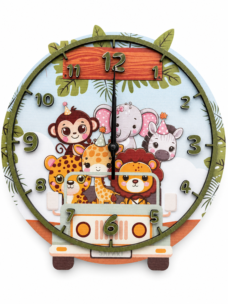 Safari Dreams Ahşap Duvar Saati