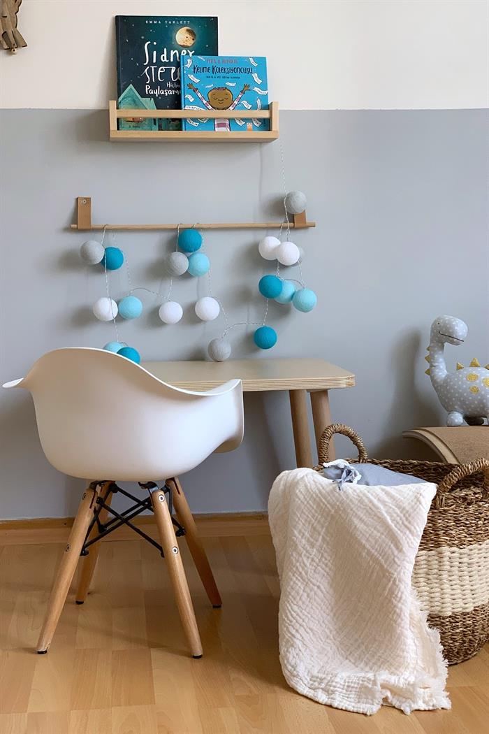 Sky Blue Işıklı Top