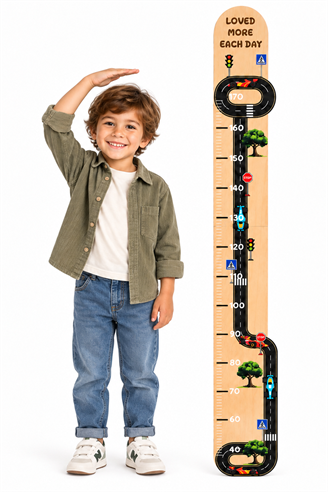 Grand Prix Adventure Premium Ahşap Çocuk Boy Ölçüm Cetveli