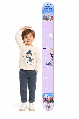 Nordic Winter Ahşap Çocuk Boy Ölçüm Cetveli
