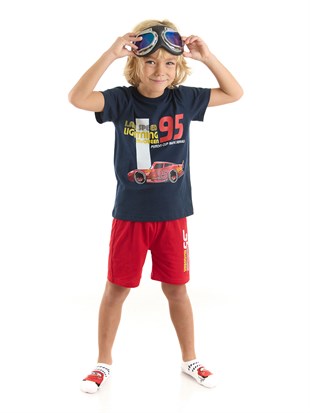 Disney Cars Lisanslı Erkek Çocuk Tişört ve Şortlu Pijama Takımı 20984
