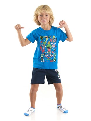 Looney Tunes Lisanslı Erkek Çocuk Tişört ve Şortlu Pijama Takımı 20975