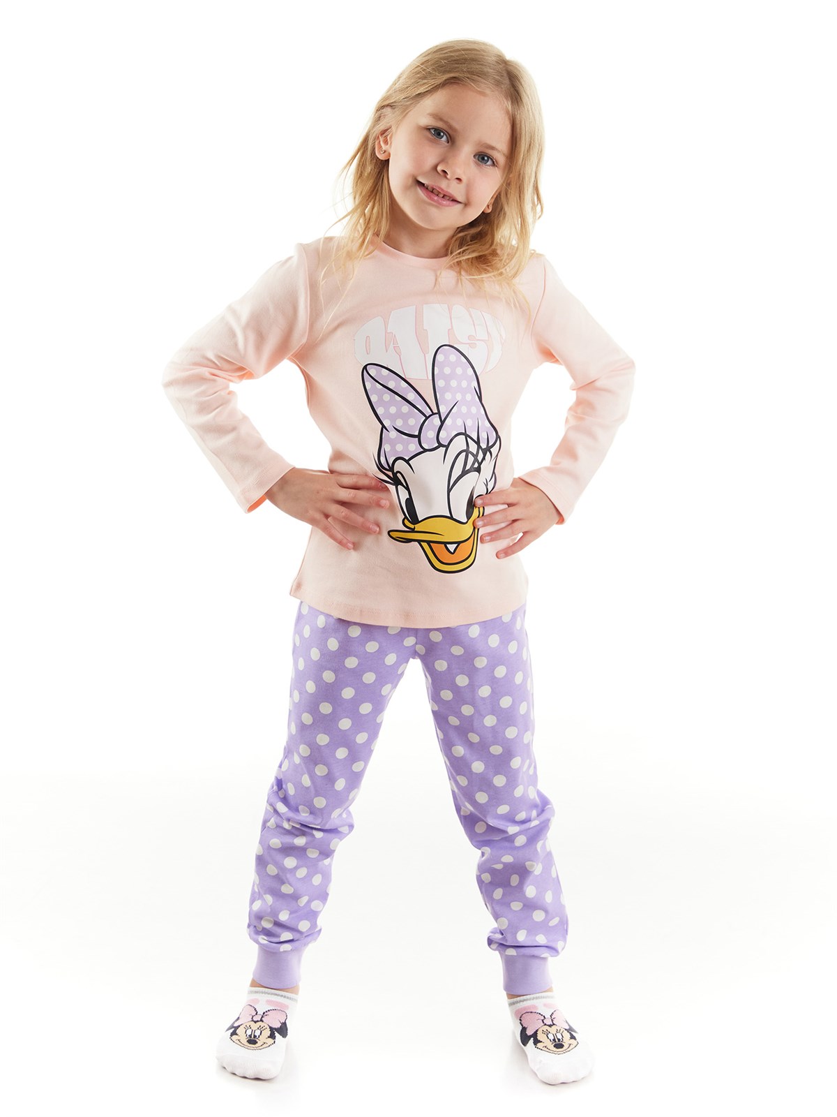 Disney Daisy Lisanslı Kız Çocuk Pijama Takımı 20226