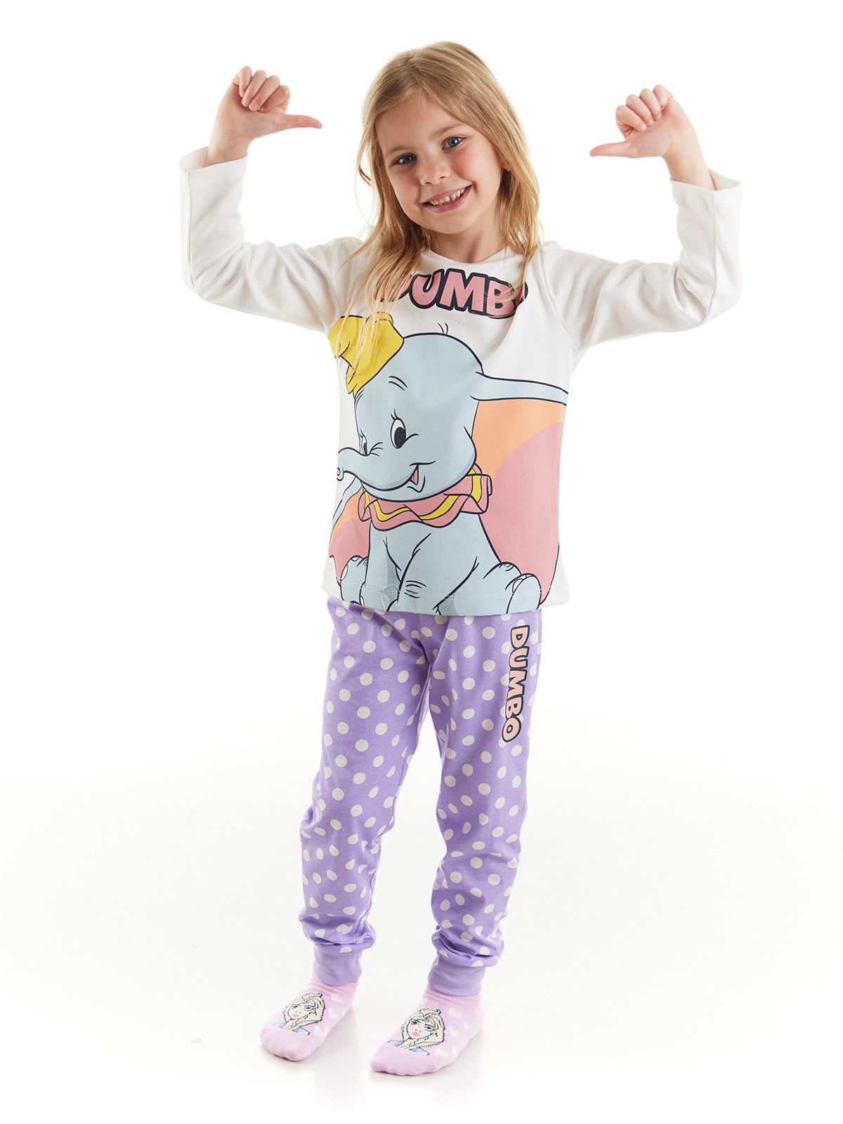 Disney Dumbo Lisanslı Kız Çocuk Pijama Takımı 20342