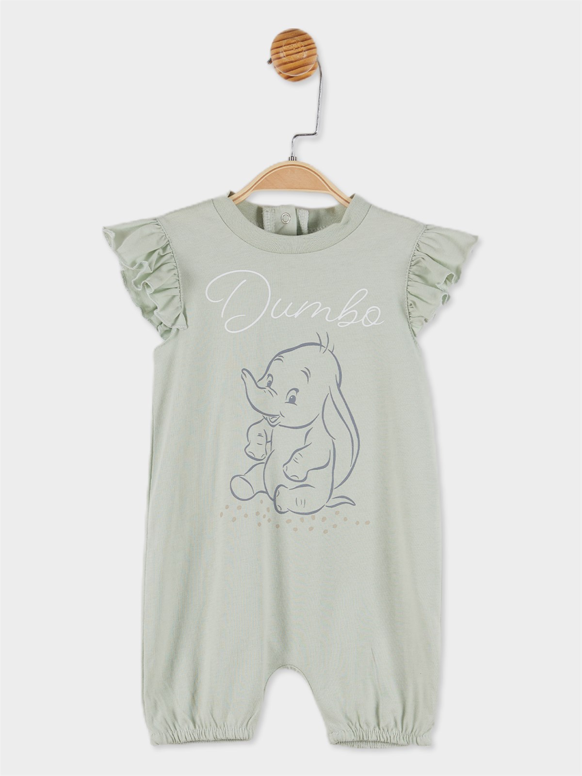 Dumbo Lisanslı Kız Bebek Kısa Kol Şortlu Tulum 20834