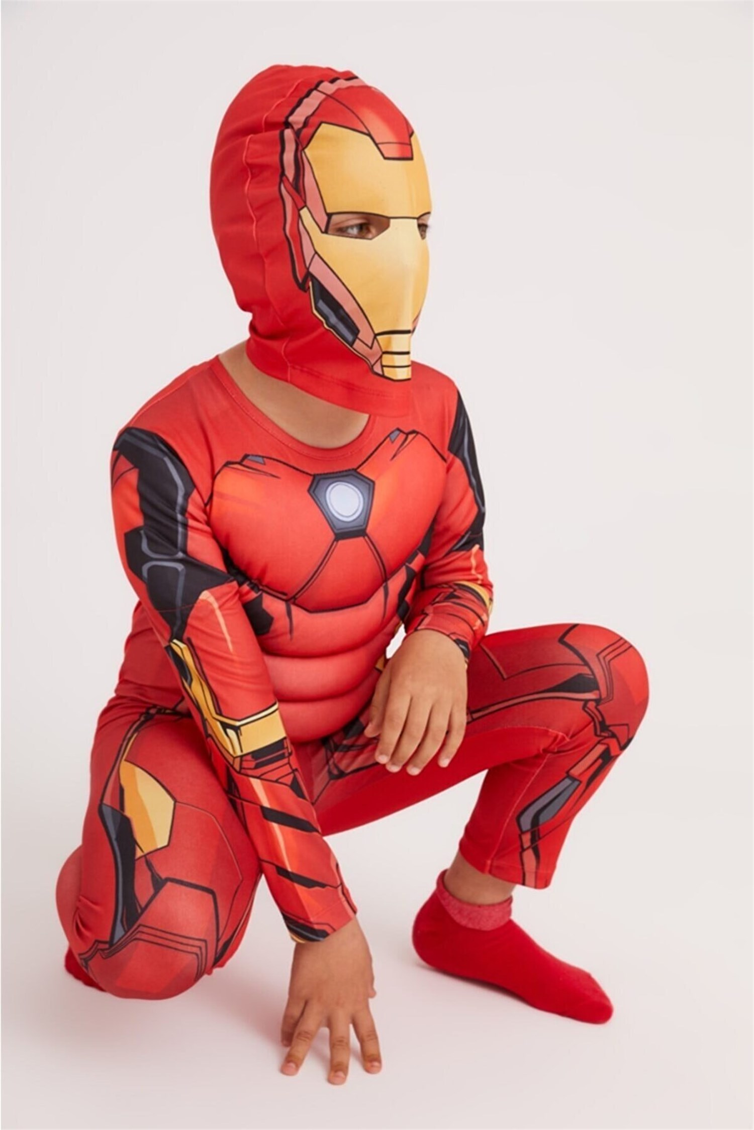 Iron Man Lisanslı Kaslı Çocuk Kostüm 18189 | Supermino