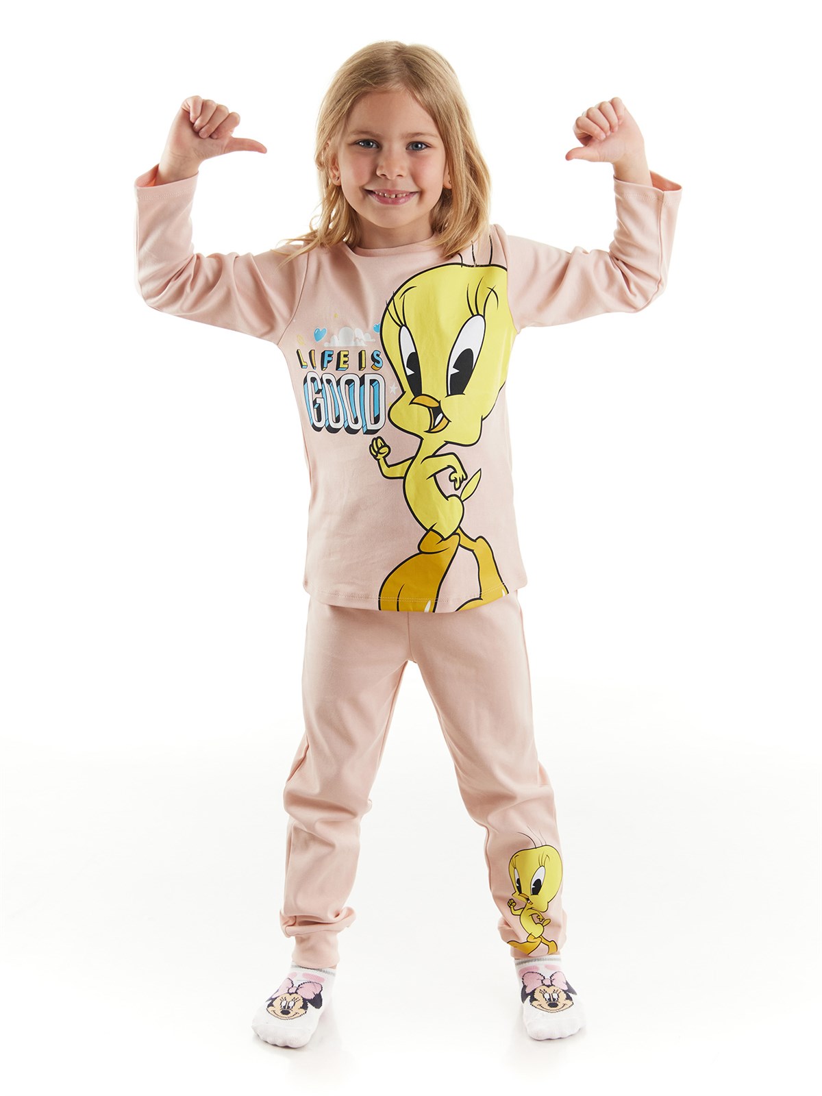 Tweety Lisanslı Kız Çocuk Pijama Takım 20251 | Supermino