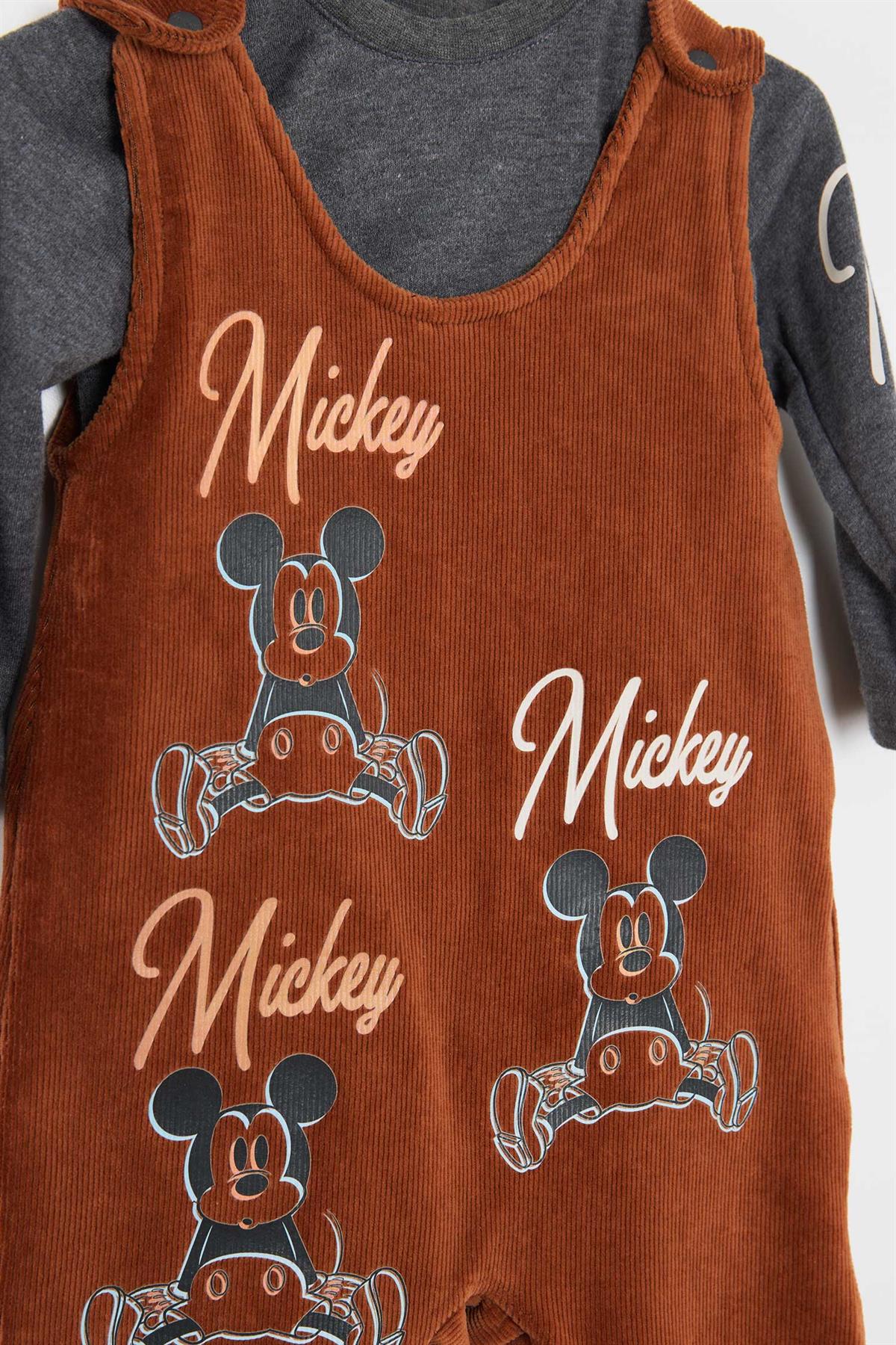 Mickey Mouse Lisanslı Erkek Bebek Salopet Takım 21138 | Supermino