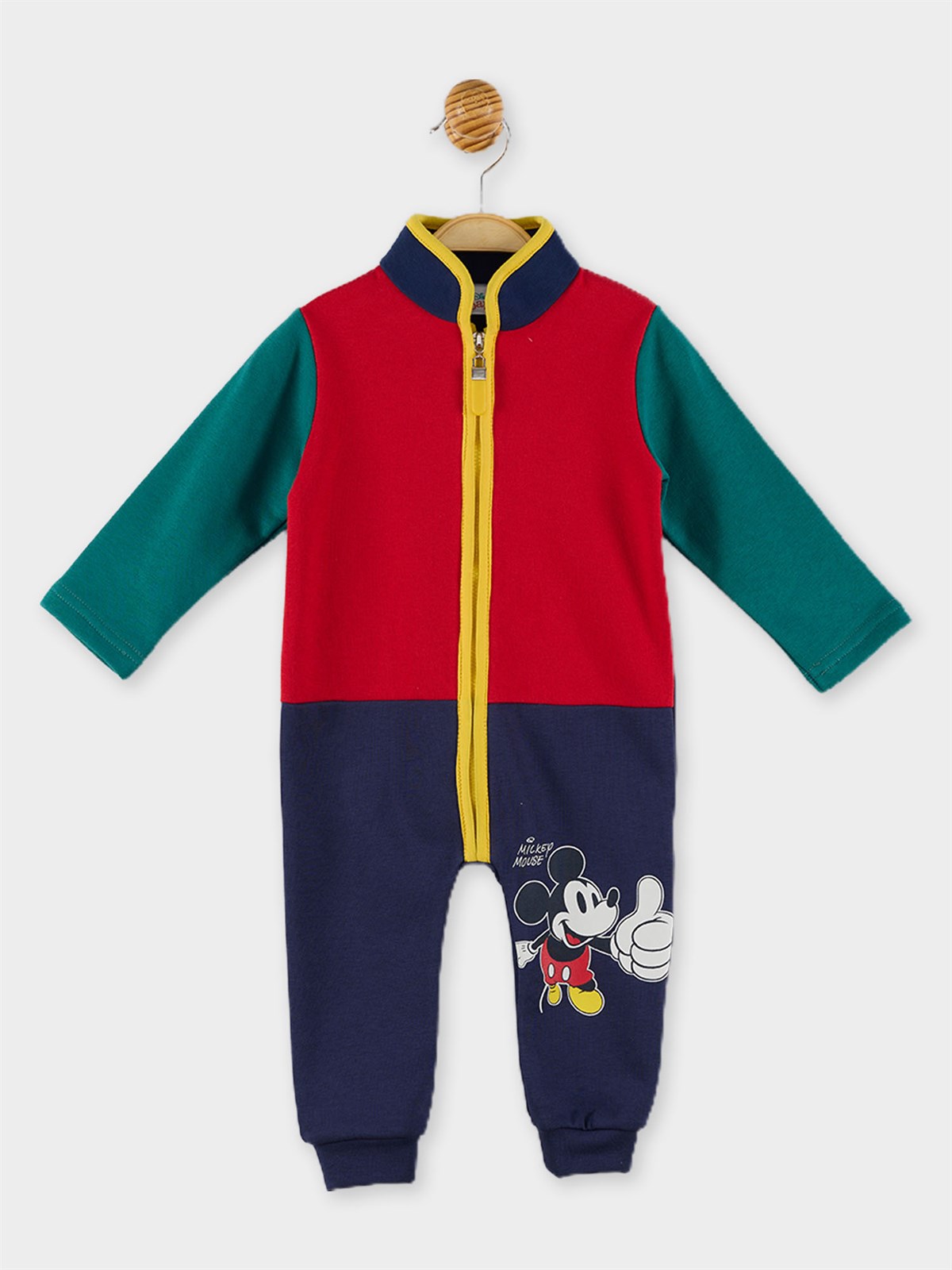 Mickey Mouse Lisanslı Erkek Bebek Fermuarlı Tulum 19962