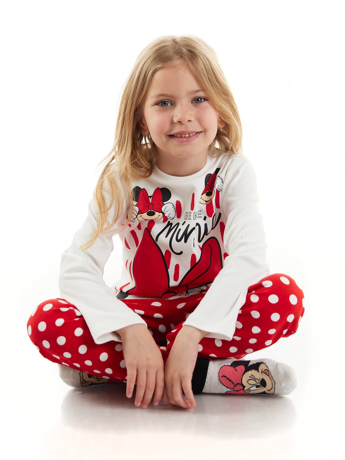 Minnie Mouse Lisanslı Kız Çocuk Pijama Takımı 20240