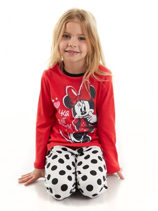 Minnie Mouse Lisanslı Çocuk Pijama Takım 20242