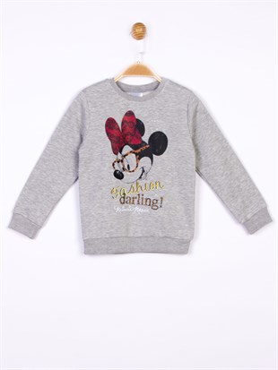 Minnie Mouse Lisanslı Çocuk Sweatshirt 18411