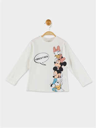 Minnie Mouse Lisanslı Çocuk Uzun Kol Tişört 20532