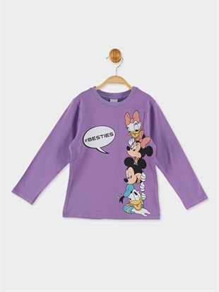 Minnie Mouse Lisanslı Çocuk Uzun Kol Tişört 20532