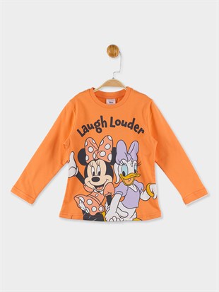 Minnie Mouse Lisanslı Çocuk Uzun Kol Tişört 20475