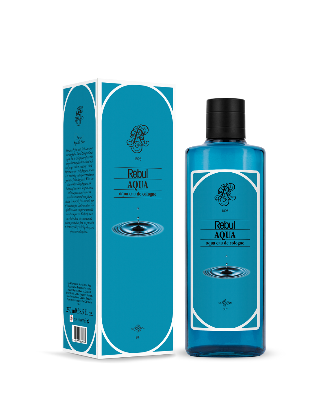 Rebul Aqua EDC Kolonya 250 ml Cam Şişe