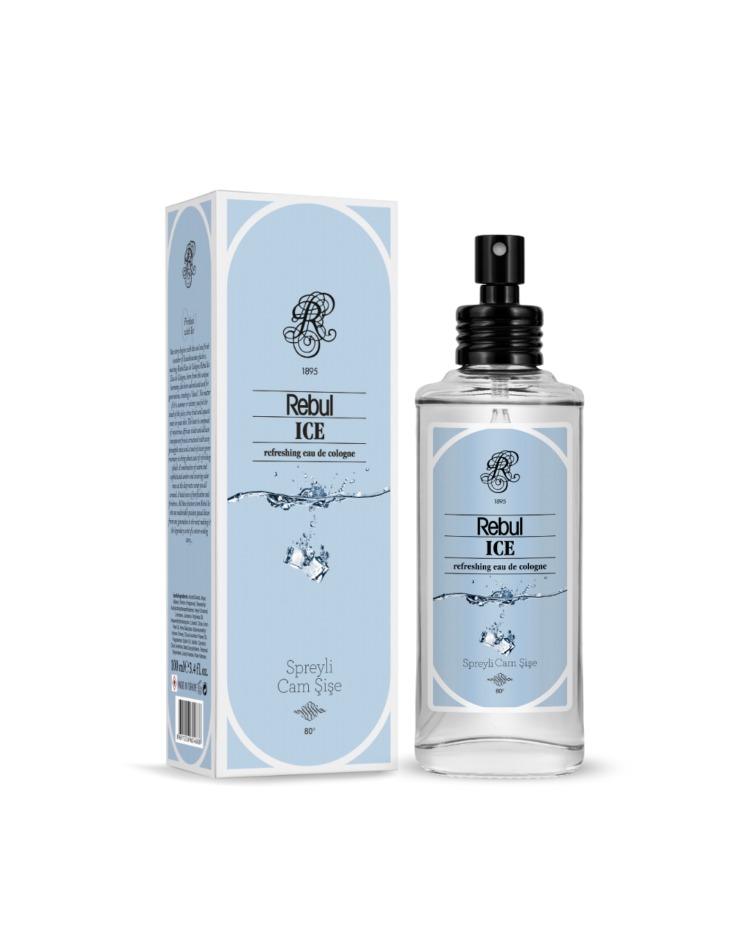 Rebul Ice EDC Kolonya 100 ml Cam Şişe