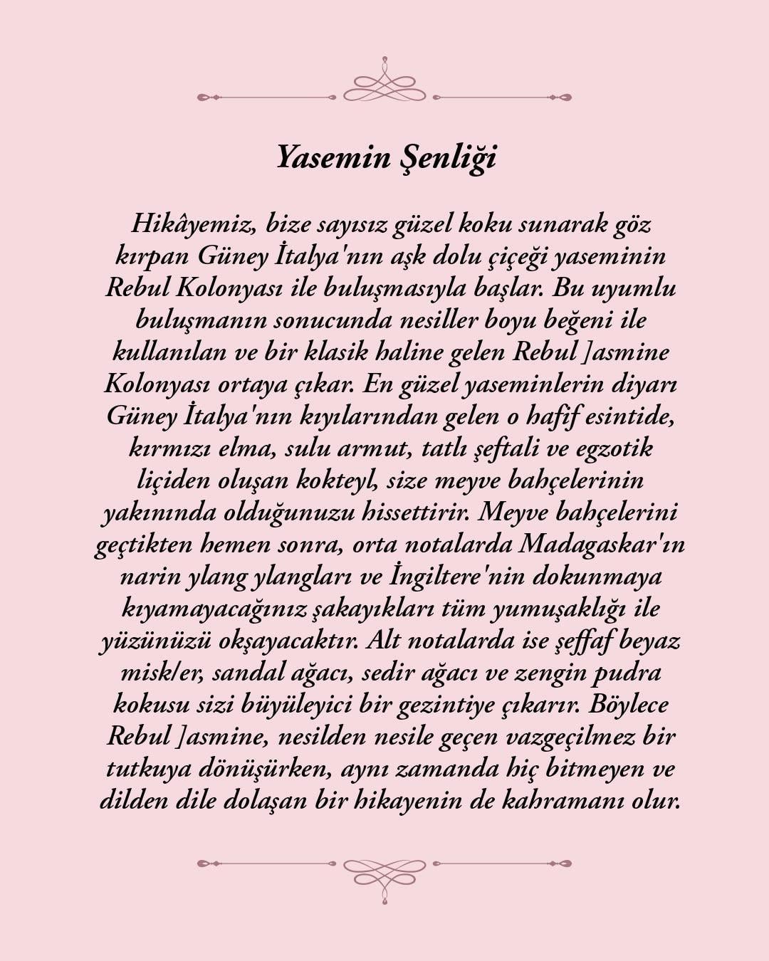 Rebul Jasmine EDC Kolonya 125 ml Pet Şişe