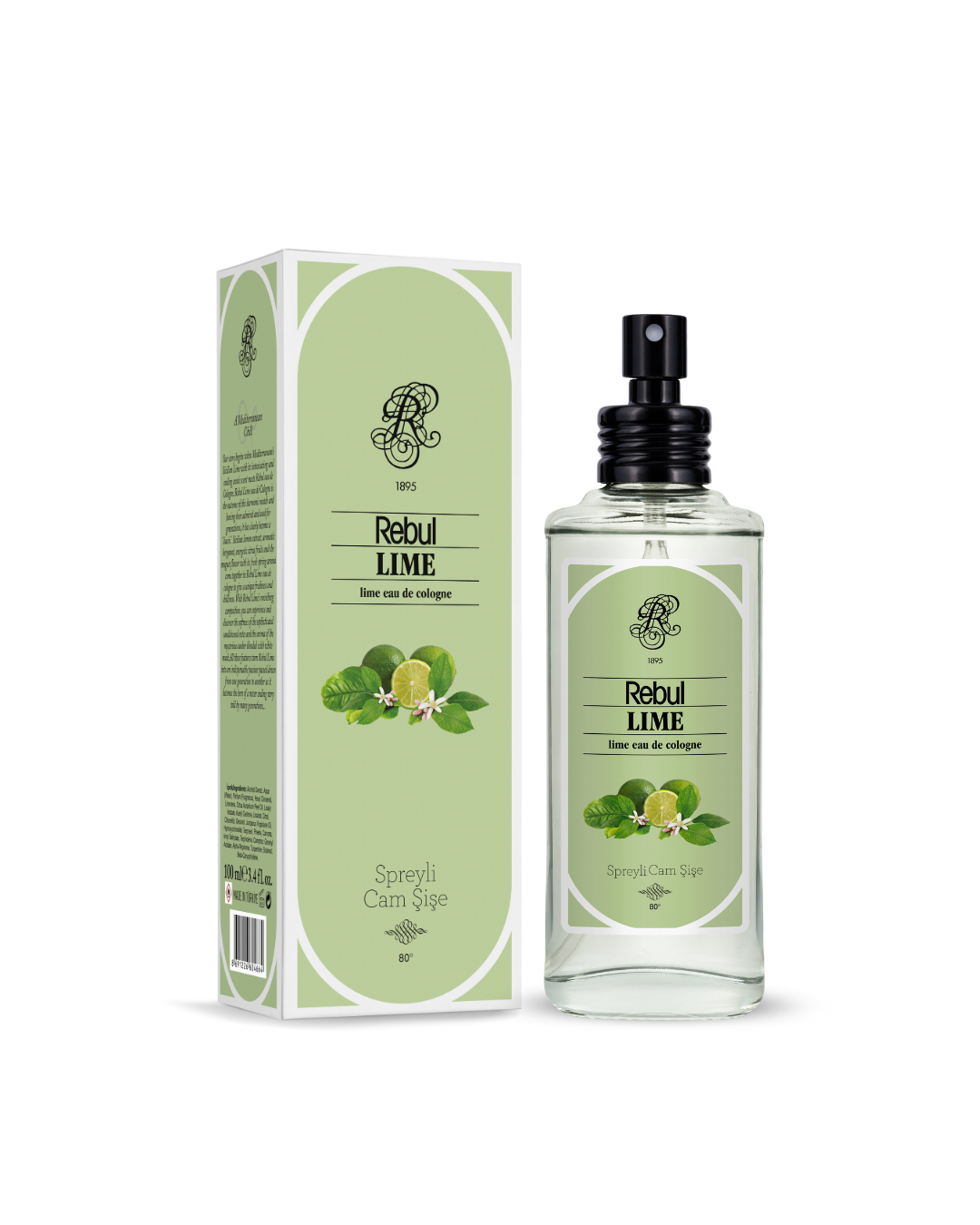 Rebul Lime EDC Kolonya 100 ml Cam Şişe
