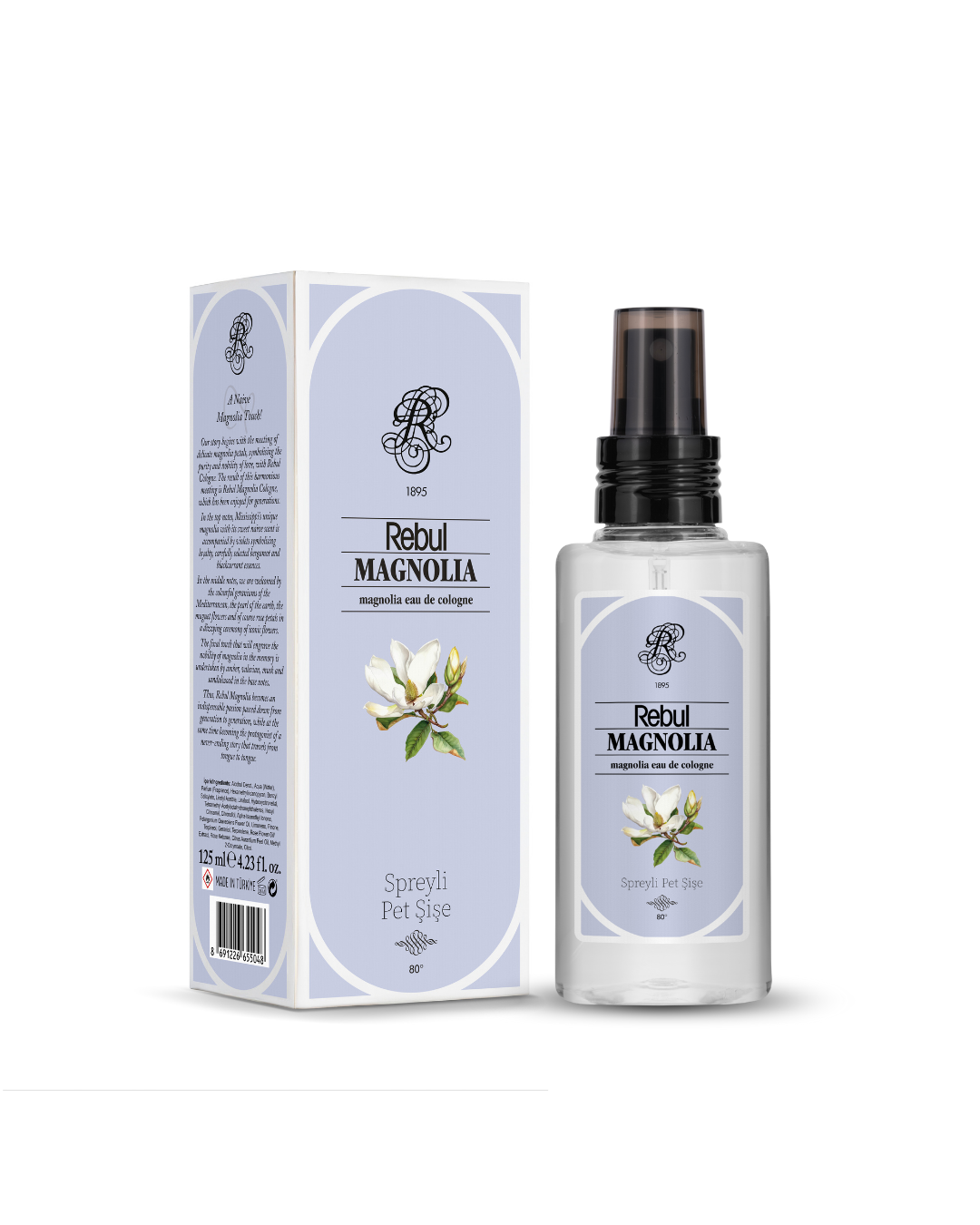 Rebul Magnolia EDC Kolonya 125 ml Pet Şişe