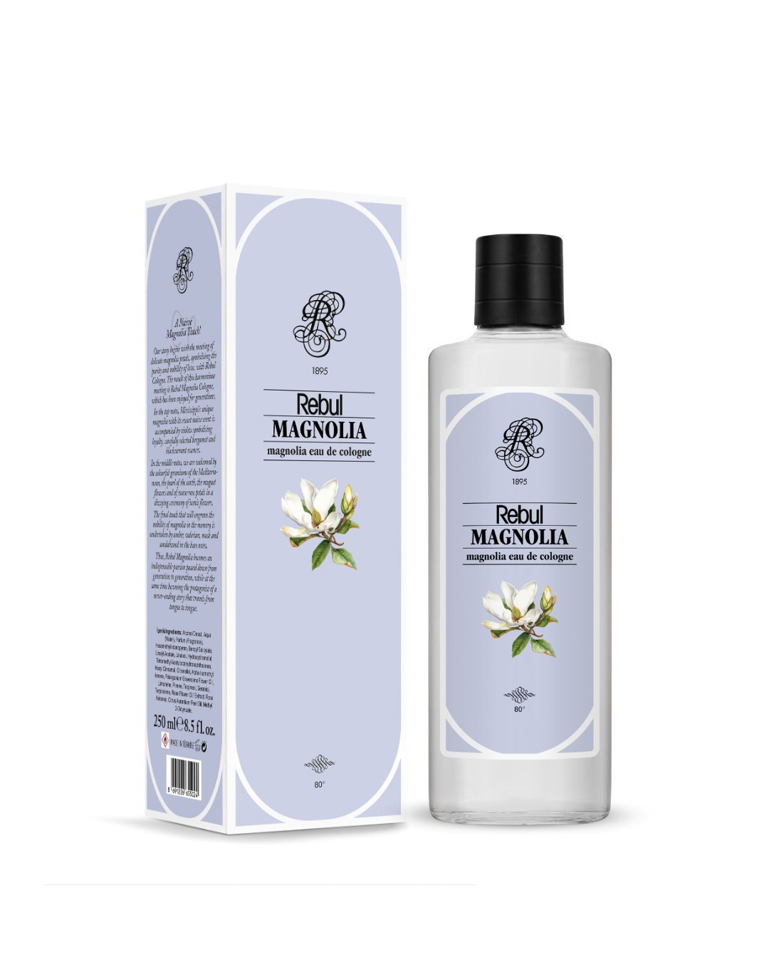 Rebul Magnolia EDC Kolonya 250 ml Cam Şişe