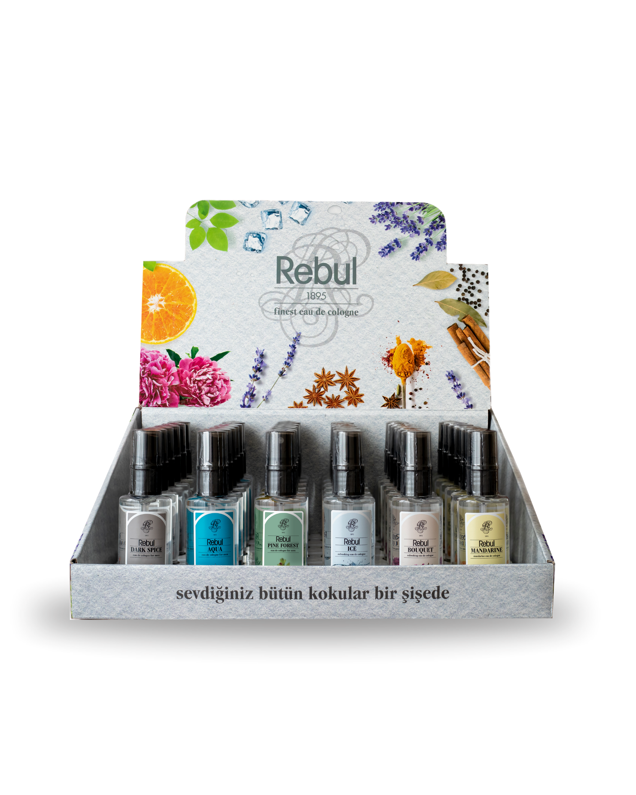 Rebul Karma EDC Kolonya 50 ml 36'lı Stant