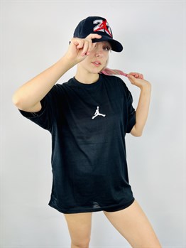Zok Unisex Oversize Desenli Siyah T-Shirt