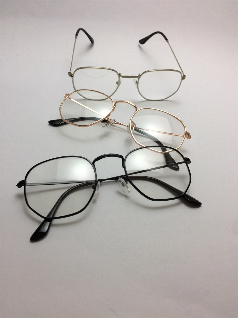 Şeffaf Altıgen Gözlükler