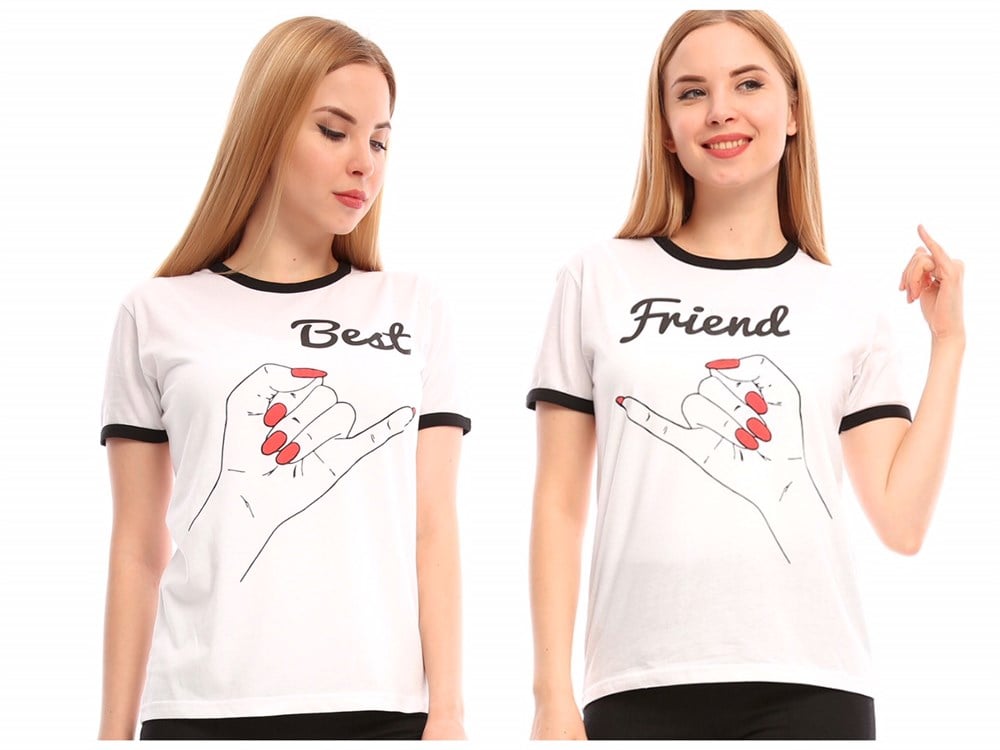 Best Friends Forever Tişört Giyim tarzıyla 1.sınıf kalitede Tişörtlerimiz