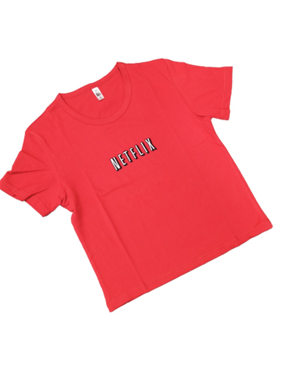Crop Bayan Kırmızı Netflix Tişört