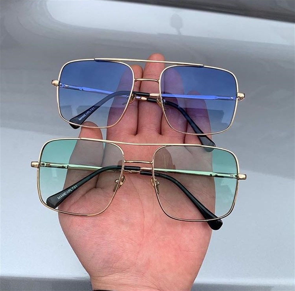 Kare Görünümlü Mavi Reynmen Gözlükleri