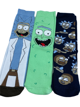 Rick And Morty Unisex Üçlü Çorap Seti