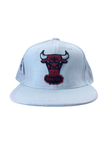 Unisex Beyaz Chicago Bulls Hiphop Snapback Cap