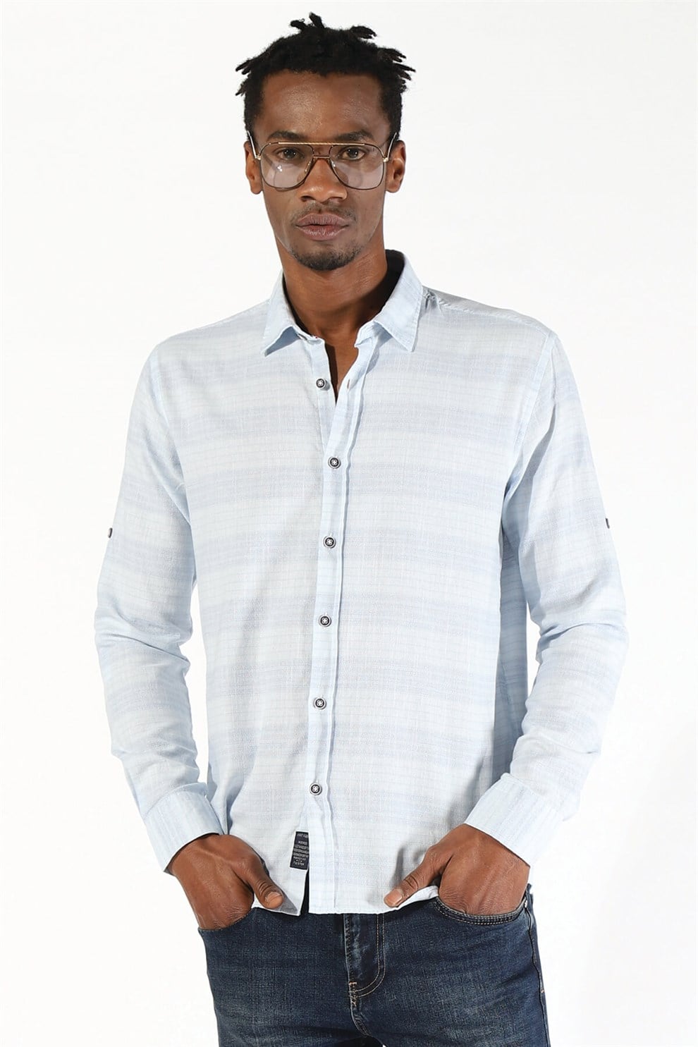 EG Erkek Slim Fit Gömlek 1646 (T) MAVIEG Erkek Slim Fit Gömlek 1646 (T) MAVI
