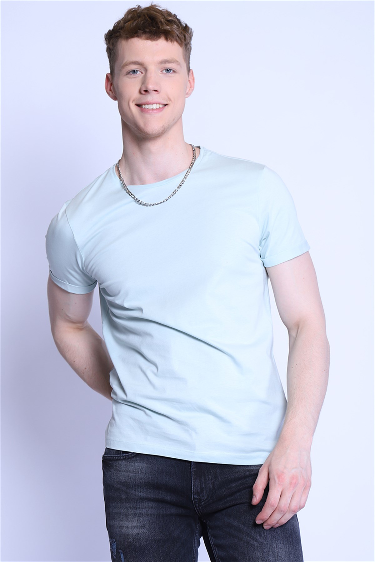 Erkek   Bisiklet Yaka Tshirt Ets 1828 A.MİNTErkek   Bisiklet Yaka Tshirt Ets 1828 A.MİNT